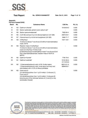 智成纖維REACH環保證書